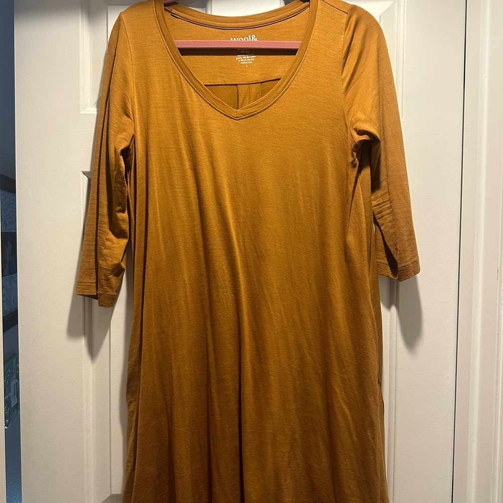 Wool& yellow willow swing dress
